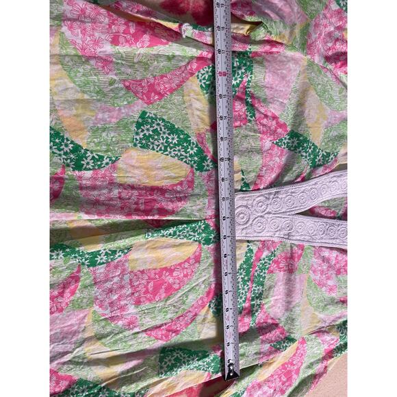 Lilly Pulitzer X Pea in the Pod pattern Maternity tunic blouse 100% cotton SZ M - Picture 7 of 9